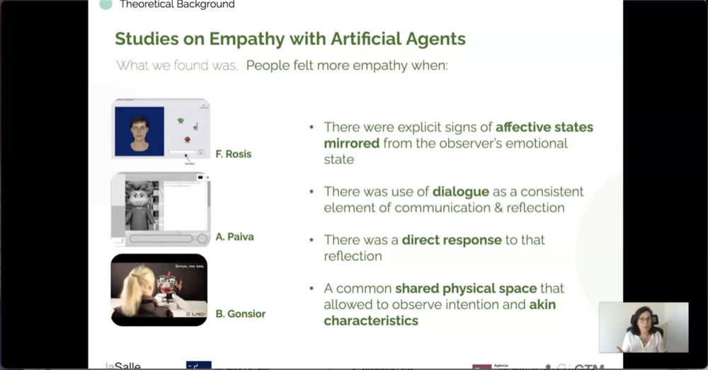 Slide summarising the empathy study