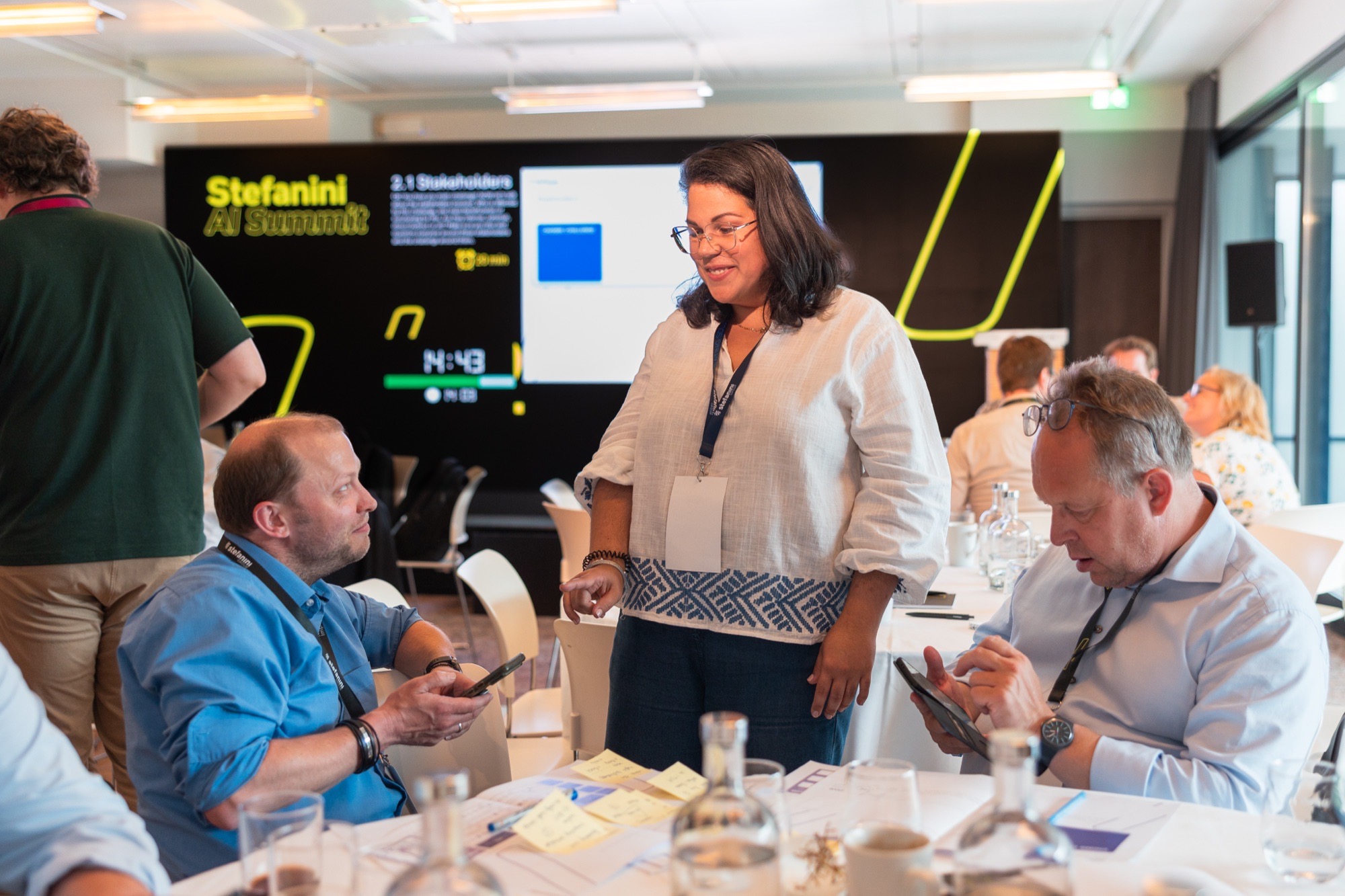 Leading a session at a Stefanini event in Brussels